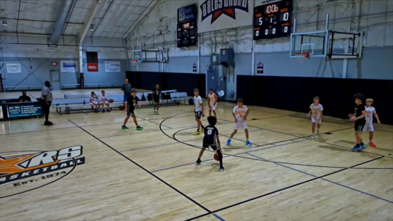 Basketball game film still
